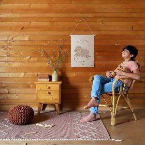 Nattiot Tapis rectangulaire Mallorca Rose Argile (100 x 150 cm)