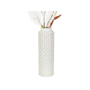 Romimex Vase en résine Beige 14 x 42 x 14 cm