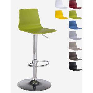 Grand Soleil Tabouret bar de cuisine design mat r&eacute;glable en hauteur Imola Matt - couleur:Anis vert
