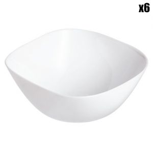 Luminarc 6 Coupelles Carine blanches - 14x14x6.2 cm