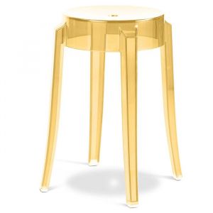 Privatefloor Tabouret de Bar Design Transparent - 47cm - Victoria Queen Jaune