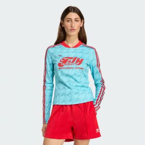 Adidas Maillot bodycon à manches longues avec imprimé intégral inspiré du football