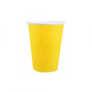 10 GOBELETS CARTON BIO 25CL JAUNE Neuf