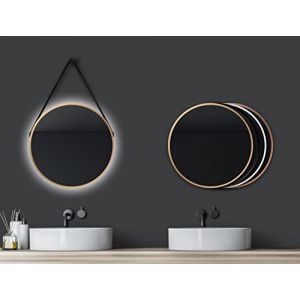 Talos Miroir Mural Rond décoratif en Or Mat Ø 50 cm 50262