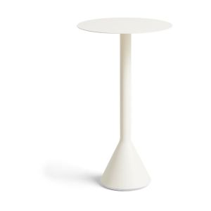 Hay Table haute cone en acier thermolaqué blanc crème 60x105cm Palissade