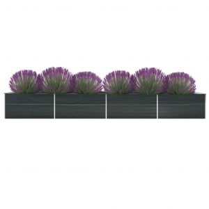 VidaXL Lit surélevé de jardin Acier galvanisé 600x80x77 cm Anthracite