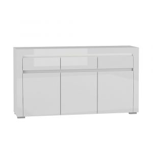 Image de SANS Buffet 3 portes 3 tiroirs LED inclus Kasla Blanc