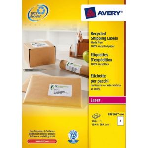 Avery-Zweckform 100 étiquettes recyclées laser 199,6 x 289,1 mm
