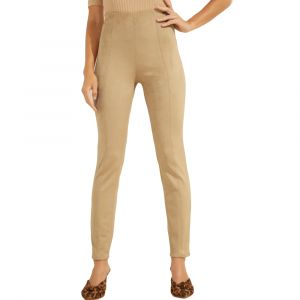 Guess Pantalon ajusté uni effet suédé Beige