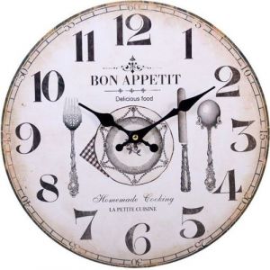 Something Different - Pendule murale 'Bon Appetit' (Taille unique) (Blanc) - UTSD1075