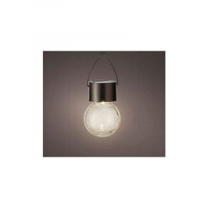 Lumineo Lampe solaire suspendue en verre de jardin 9x6 cm