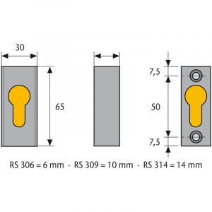 Image de Abus Protège cylindre RS 6mm Alu