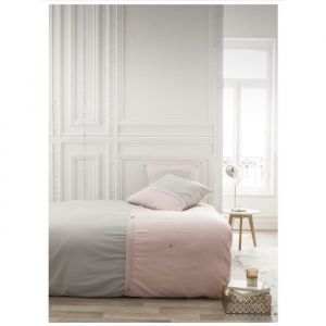 Today Parure de couette Apoline - 100% Percale de Coton - 220 x 240 cm - Rose & Zinc