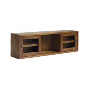 Décoration d'Autrefois Bibliothèque Bois Bronze Marron 120x25x35cm