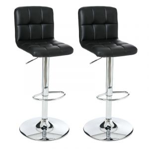 Lot de 2 tabourets de bar Delek Noir