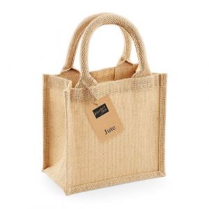 Image de Westford Mill - Sac en jute (6 litres) (Taille unique) (Naturel/Fuchsia) - UTBC2791