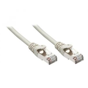 Lindy Cordon de raccordement RJ-45 (M) pour RJ-45 (M) 1 m paire torsadée écrantée (F-UTP) CAT 5e moulé, sans crochet gris