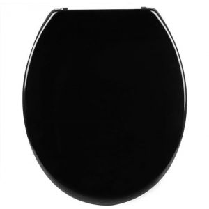 Woltu Couvercle de wc avec SoftClose fonction Abattant wc en Duroplaste Si&egrave;ge de toilette Design D&eacute;co ?Noir