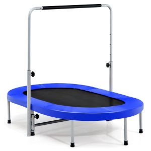 Coast 2 People Trampoline avec barre de réglage Mini -rampoline 154 x 90 x 92 -132 cm bleu