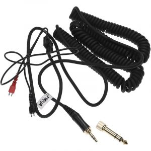 Vhbw Câble audio AUX compatible avec Sennheiser HD 540 II, HD 560 casque - Avec prise jack 3,5 mm, vers 6,3 mm, 1,5 - 4 m, noir