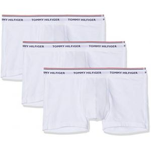 Image de Tommy Hilfiger 3P LR TRUNK Boxer, Blanc (White 100), Small (Taille fabricant: SM) (Lot de 3 Homme