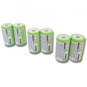Vhbw 6x Batterie compatible avec PerfectPro UKW-Radio Fatbox radio talkie-walkie (3000mAh, 1,2V, NiMH)