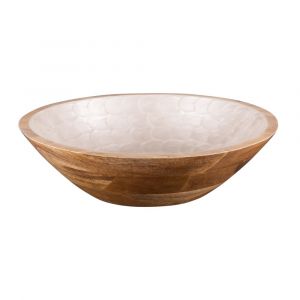 Table passion Coupe 30 cm blanche en bois