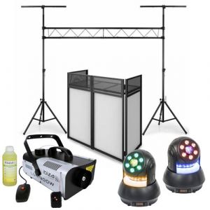 Ibiza Light Pack Portique Lumi&egrave;re Ibiza - R&eacute;gie DJ DS30 Fa&ccedil;ade - Machine Fum&eacute;e LSM900W - 2 Lyres STAR-WASH 30W - Soir&eacute;e F&ecirc;te Dj Mariage Club