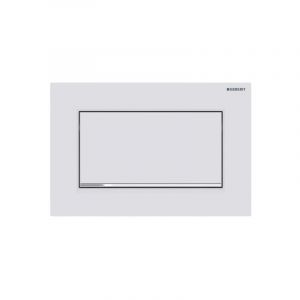 Geberit Sigma30 115.893.JT.1 Blanc Mat Laqué, Bandes chromé brillant