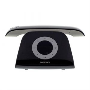 Logicom Telephone fixe design retro repondeur Noir