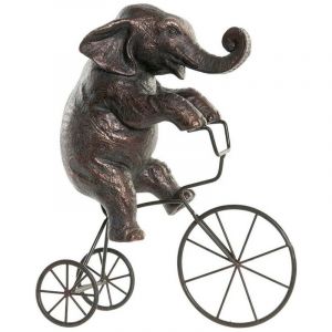 Figurine d&eacute;corative &eacute;l&eacute;phant en r&eacute;sine et m&eacute;tal DKD Home Decor