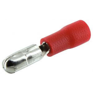 Dhome Fiche cylindrique - Mâle - Rouge - Diamètre 4 mm - Vendu par 10