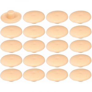 Cyclingcolors 20x Cache vis en plastique 4 x 2,7 x 11,8mm Confirmat Meuble Capuchon Bouchon Trou Protection Universel, beige &eacute;pic&eacute;a