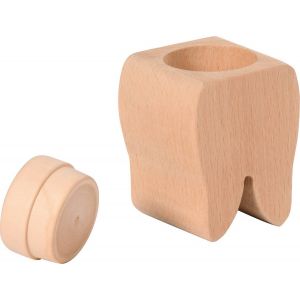 Eduplay Boîte à dents en bois, Dim. 4 x 4 x 6 cm