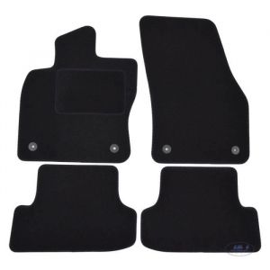 J&J AUTOMOTIVE | Tapis De Sol Noir Velours sur Mesure pour T-Roc Depuis 2017, Base Antidérapante, Renforcée dans la Zone de la Pédale