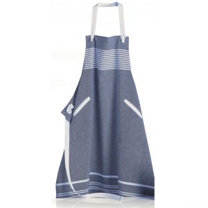Winkler Tablier de cuisine à lacets blancs Ares Ombre 80 x 85