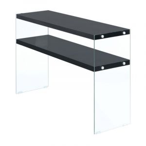 Image de Console Design "Elementary" 110cm Noir Brillant Prix