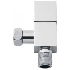 Wirquin 10724142 Robinet d'arrêt équerre carré 1/4 tour en laiton chromé pour chasse d'eau wc, chromé