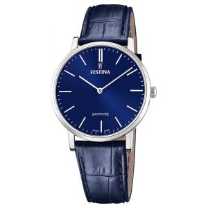 Festina Hommes Analogique Quartz Montre avec Bracelet en Cuir F20012/3