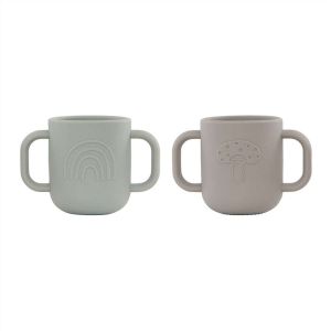 Oyoy living Lot de 2 tasses violet en silicone h7,5x11x6,5cm