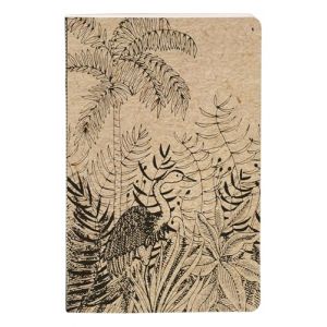 Clairefontaine 116036C - Un Petit Carnet Cousu Fil motif Nature sur couverture Kraft - 11x17 cm 64 Pages Lign&eacute;es papier Ivoire 90g - Collection Le Cerisier Blanc - 4 visuels, livraison al&eacute;atoire