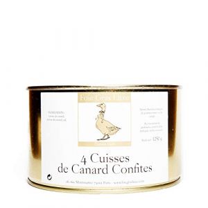 Image de Confit de Canard du Sud-Ouest - 4 cuisses - 100% Landes FRANCE - 0% Conservateur, 0% additif, SANS OGM - 2 à 4 personnes 1.25kg