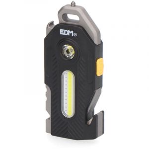 Torche De Sécurité 6 En 1 7w + 2,5w 400lm Fonction Turbo Edm
