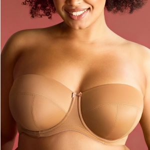 Soutien-gorge balconnet Strapless caramel beige