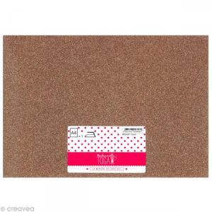 Toga Tissu GLITTER thermocollant pailleté A4 Cuivré