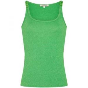 Morgan Débardeur FEMME avec sans manches et col carré vert pailleté