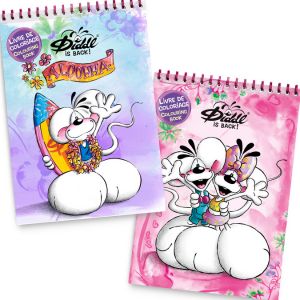 Cahier de coloriage A4 Diddl à spirale modèle aléatoire