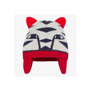 Image de Catimini Bonnet tricot jacquard tigre Gris chin&eacute; - Gar&ccedil;on