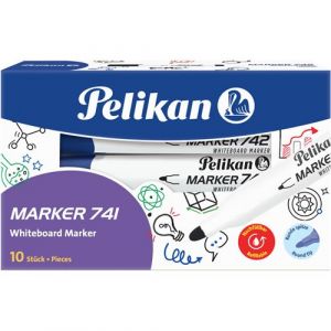 Image de Pelikan Marqueur pour tableau blanc 741, bleu - Lot de 18