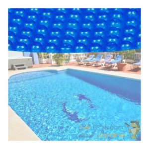 Le poisson qui jardine Bàche Couverture Piscine Ronde à Effet Isolant - Bleue. Diamètre 3,6 m